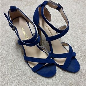 Women's Blue Strappy Heels